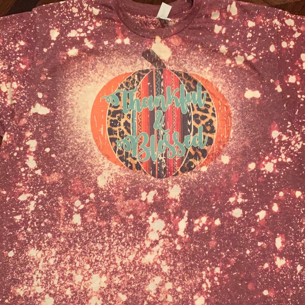Bleached fall tee